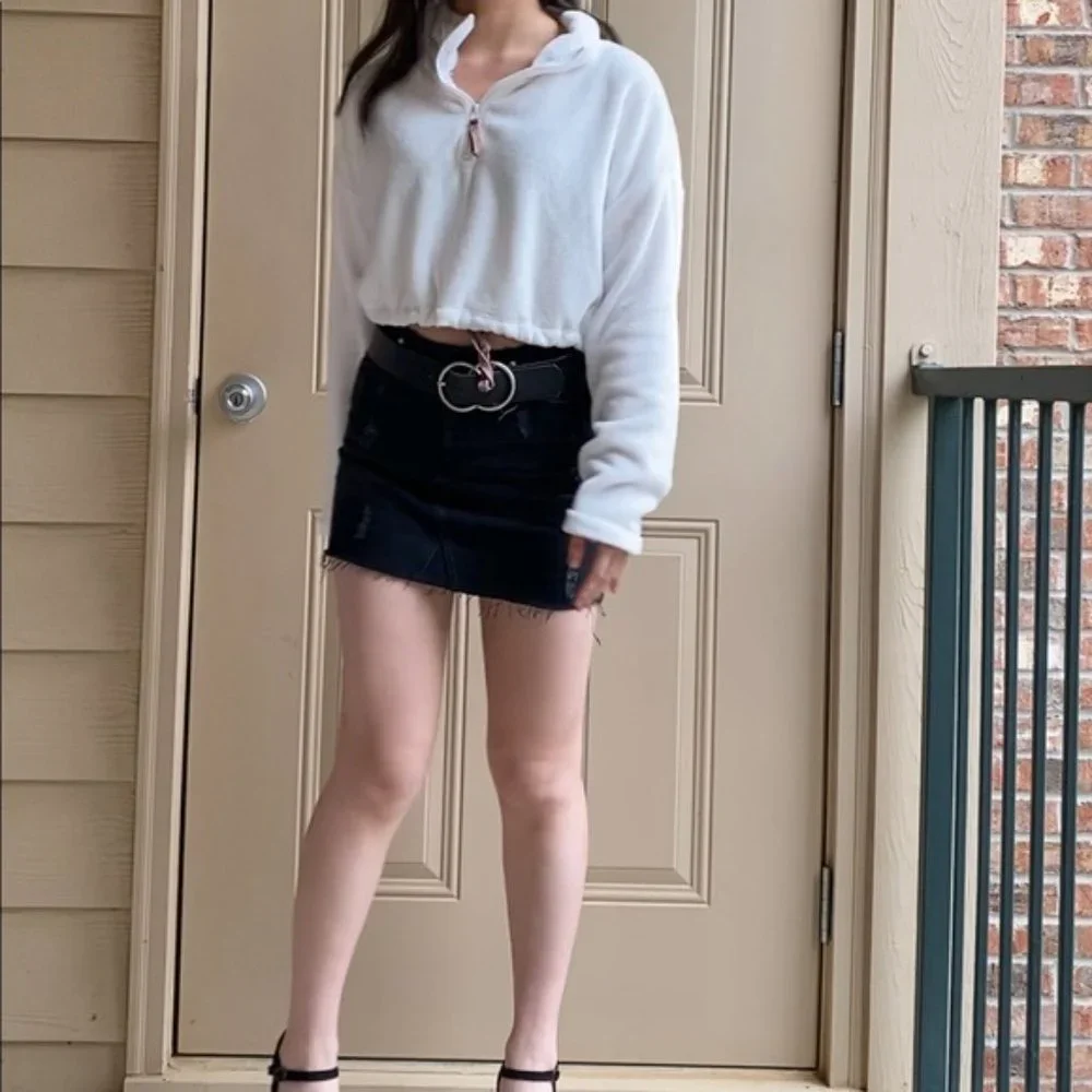 UO BDG Black Denim Mini Skirt Size XS